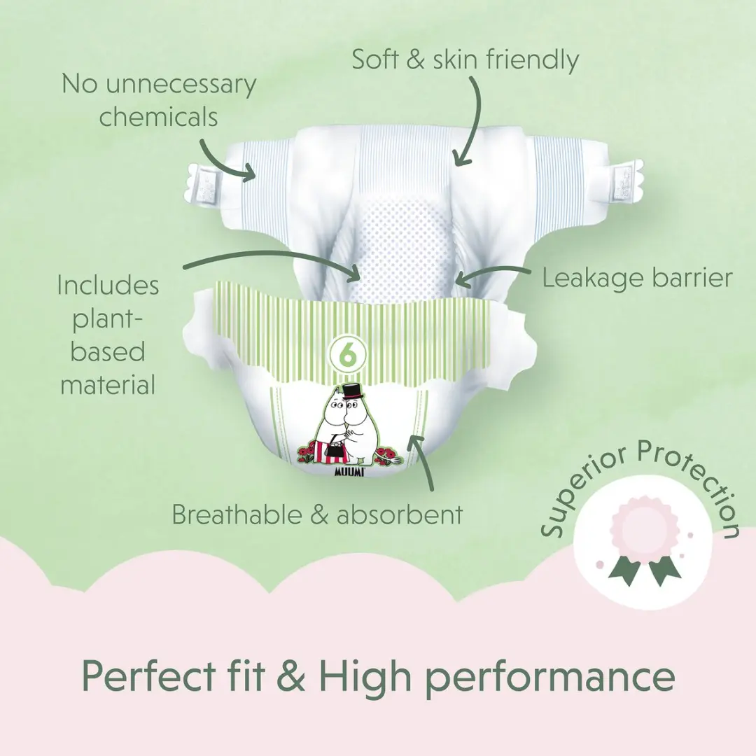 Moomin Baby Eco Wegwerpluiers Maat 6 - 170 Stuks