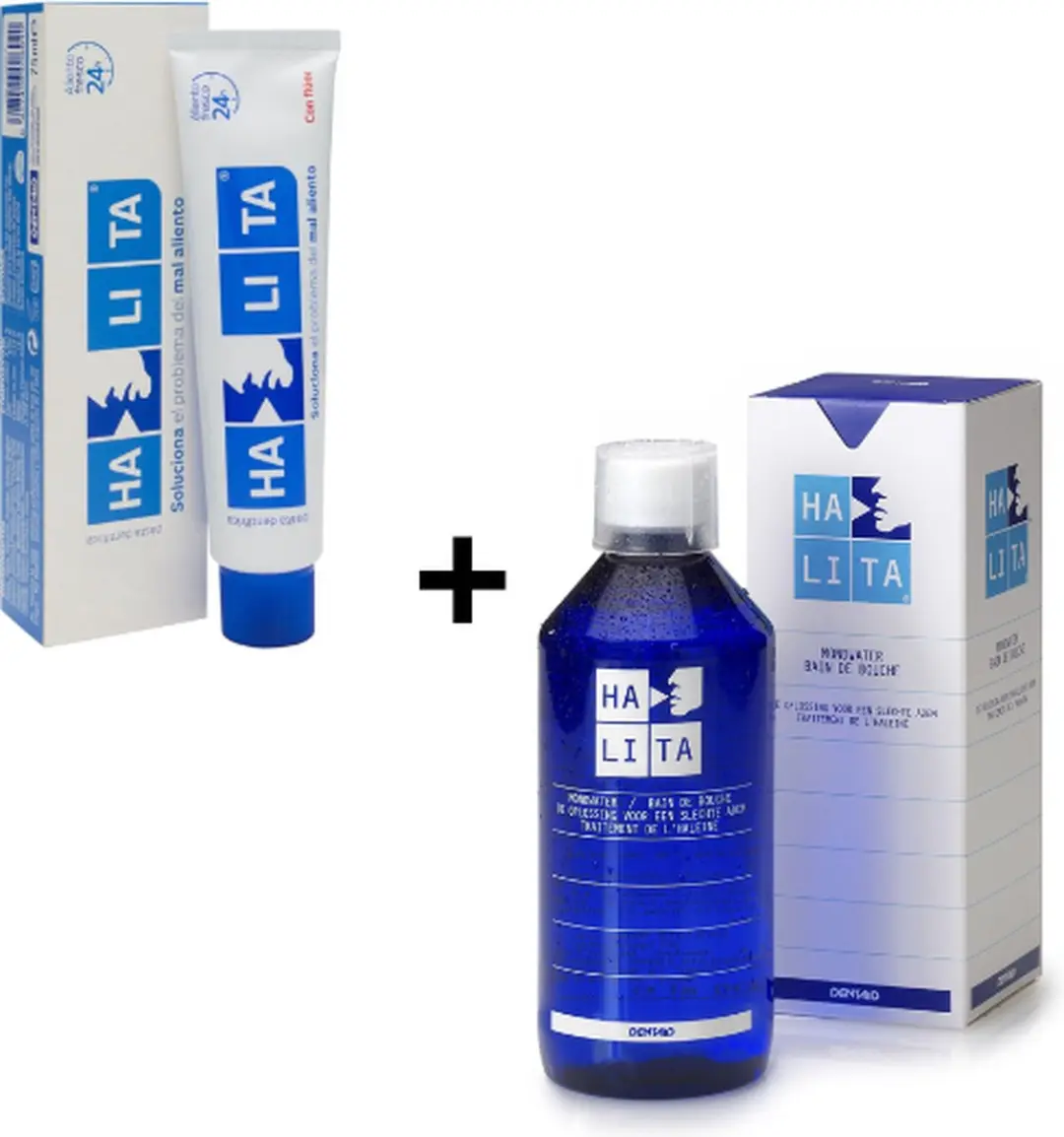 Halita Mondwater & Tandpasta Voordeelverpakking