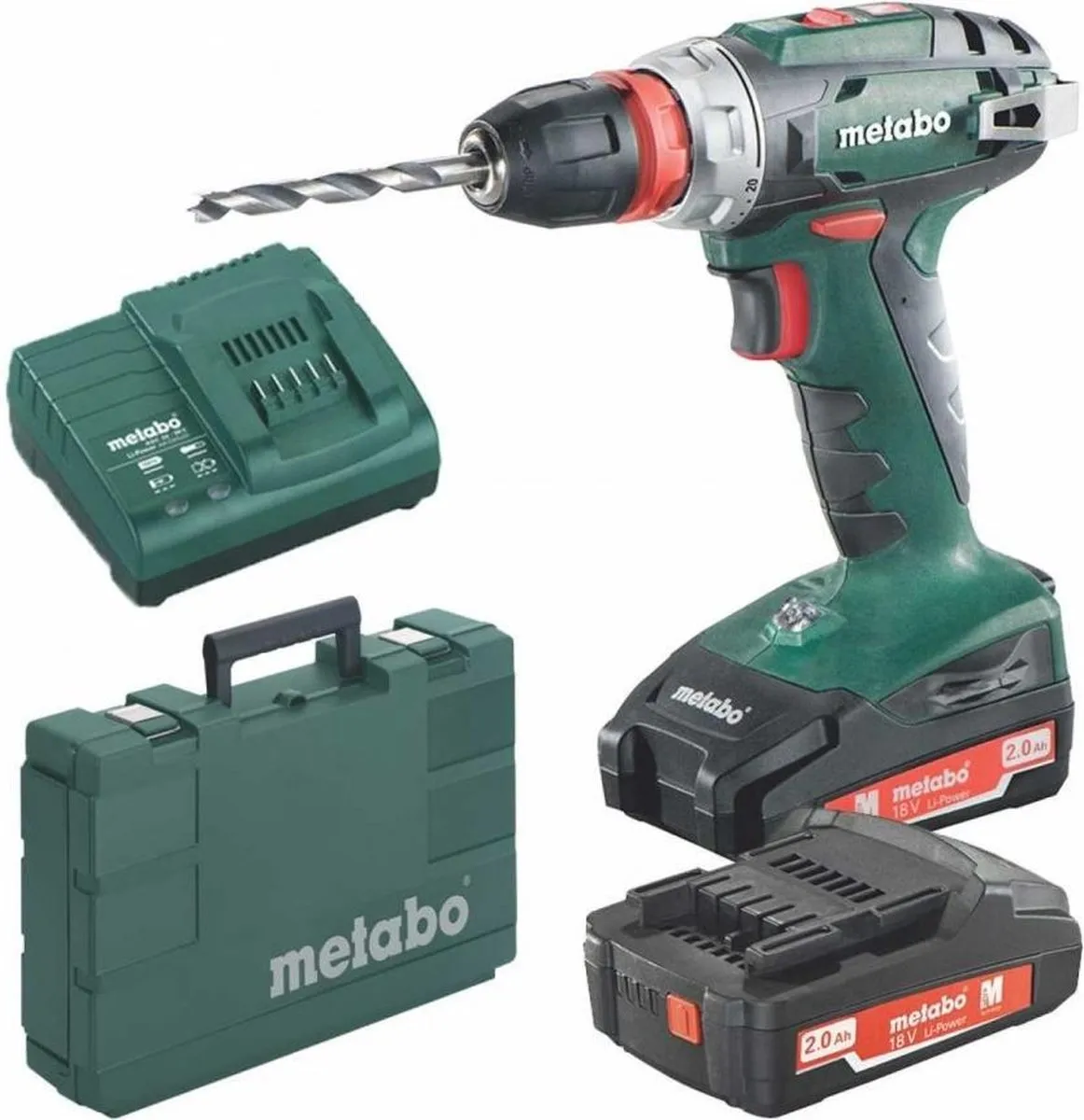 Metabo BS 18 L QUICK 18V Boor-/schroefmachine set - 2x 2Ah accu