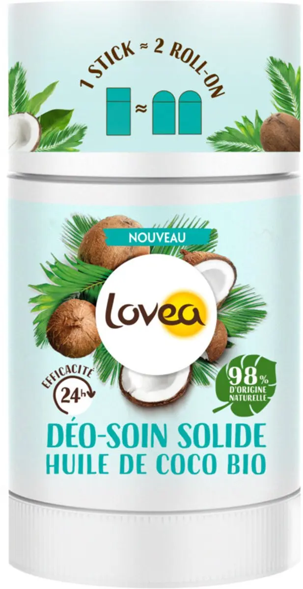 Lovea Solid Deodorant Organic Coconut Oil - 2x50g