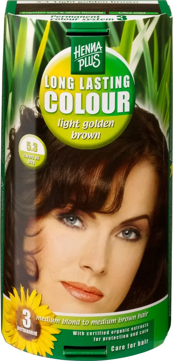 Hennaplus Long Lasting Colour 5.3 Golden Brown Haarverf 100ml