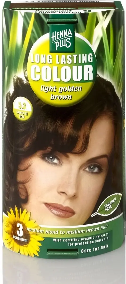 Hennaplus Long Lasting Colour 5.3 Golden Brown Haarverf 100ml
