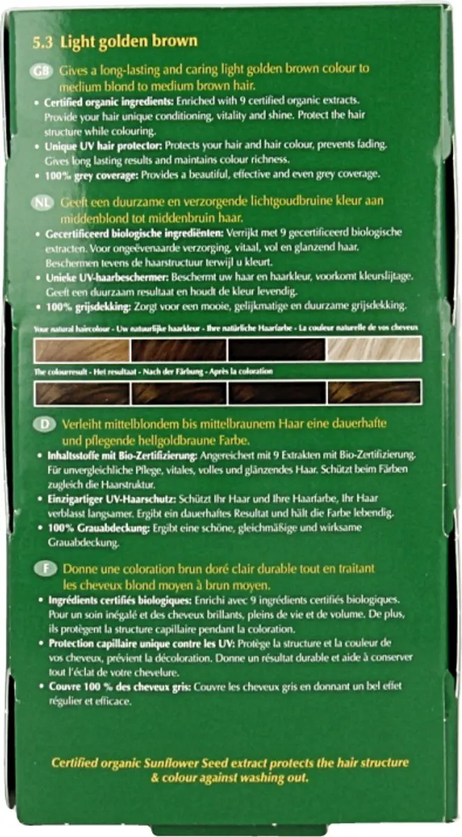 Hennaplus Long Lasting Colour 5.3 Golden Brown Haarverf 100ml