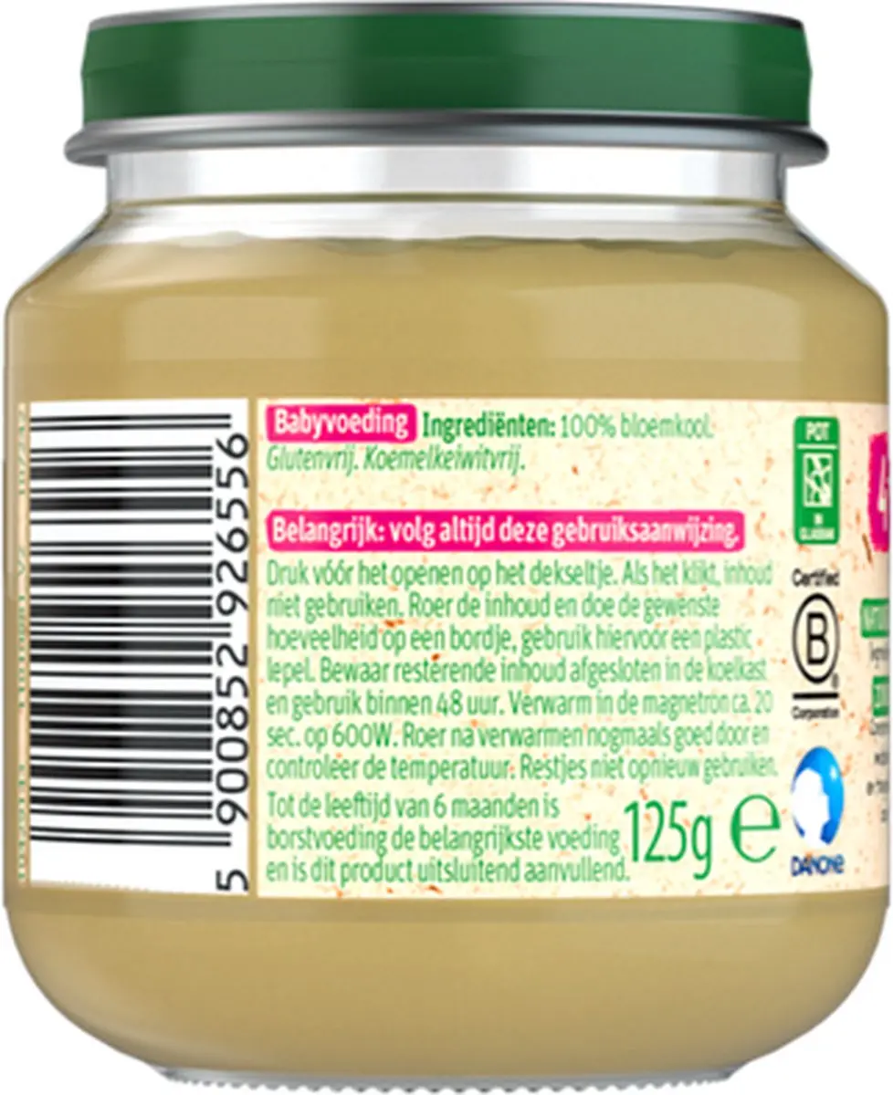 Olvarit Groentehapje Bloemkool 125g - afbeelding 6 van 6