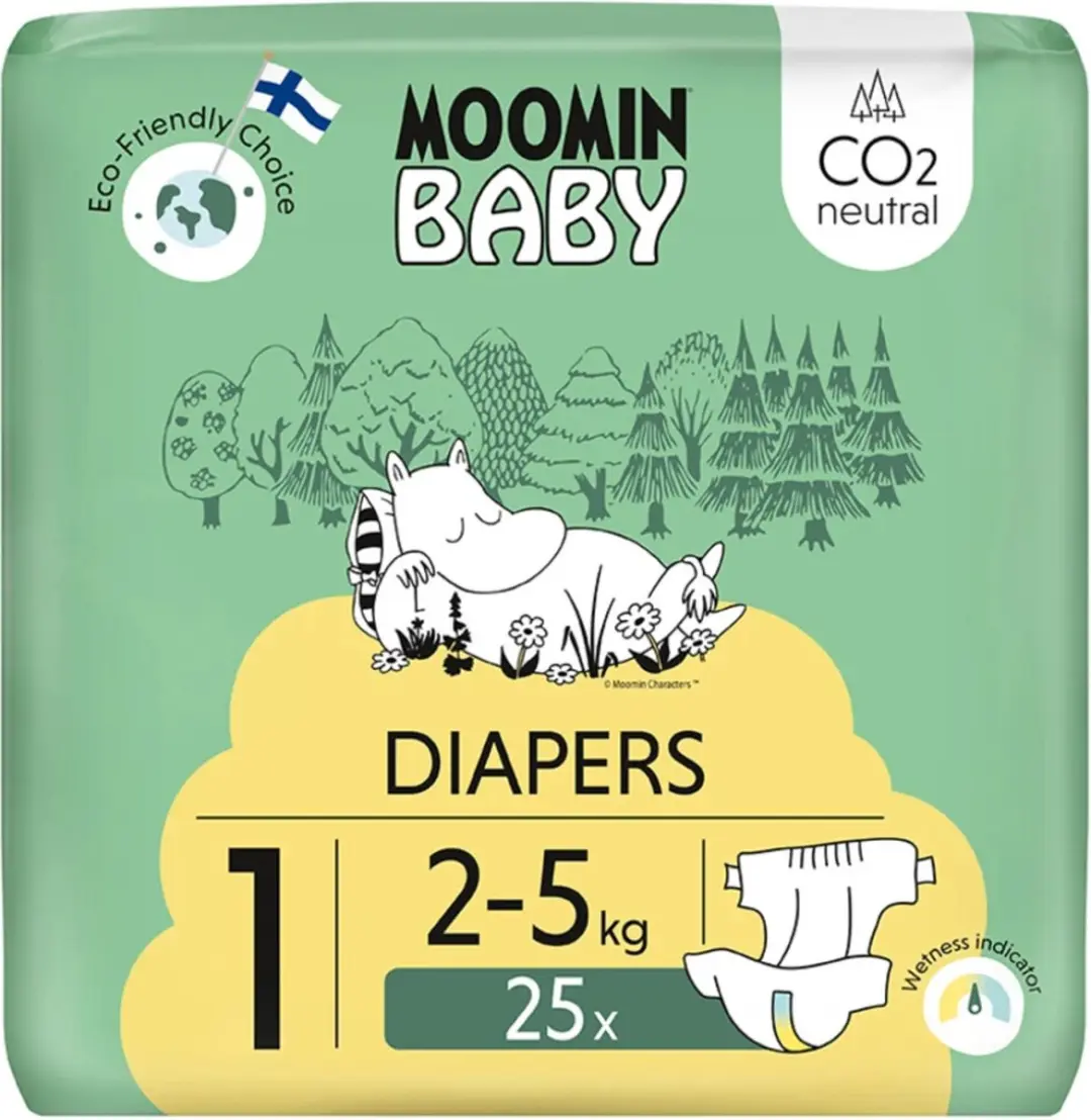 Moomin Baby Eco Wegwerpluiers Maat 1