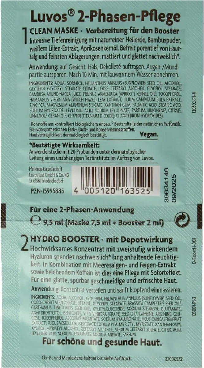 Luvos Crememasker Hydro Booster 2 Fasen 9.5ml