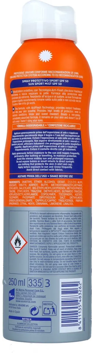 Ecran Sun Lemnoil SPF50 Sport Zonnecrème 250ml