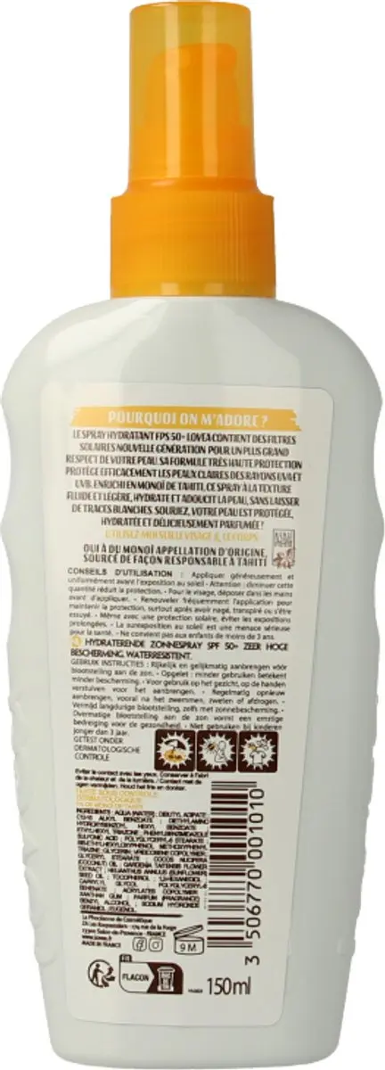 Lovea Sun Zonnebrand Spray SPF 50+ 150ml