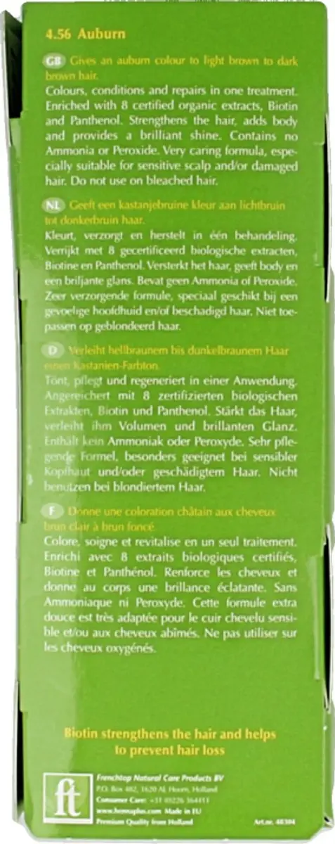 Hennaplus Colour Cream 4.56 Auburn Haarverf - 60ml