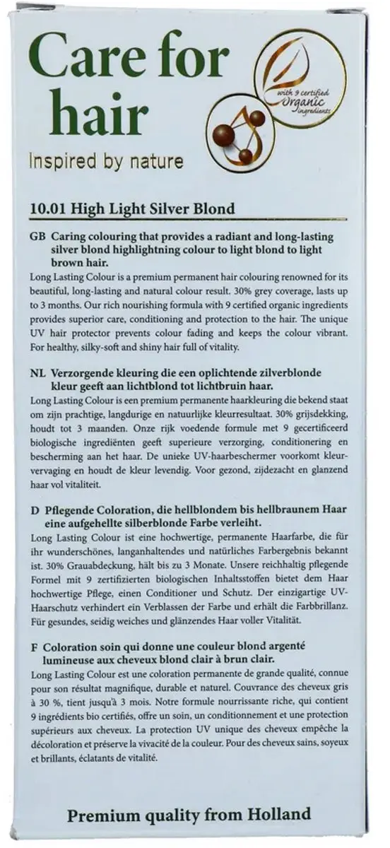 Hennaplus Long Lasting Colours 10.01 High Light Silver Blond Haarverf 40ml