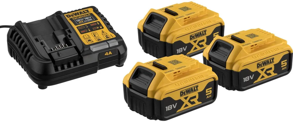 DeWalt DCB1104P3 Starterset - 3x DCB184 5.0Ah 18V + DCB1104 Multilader