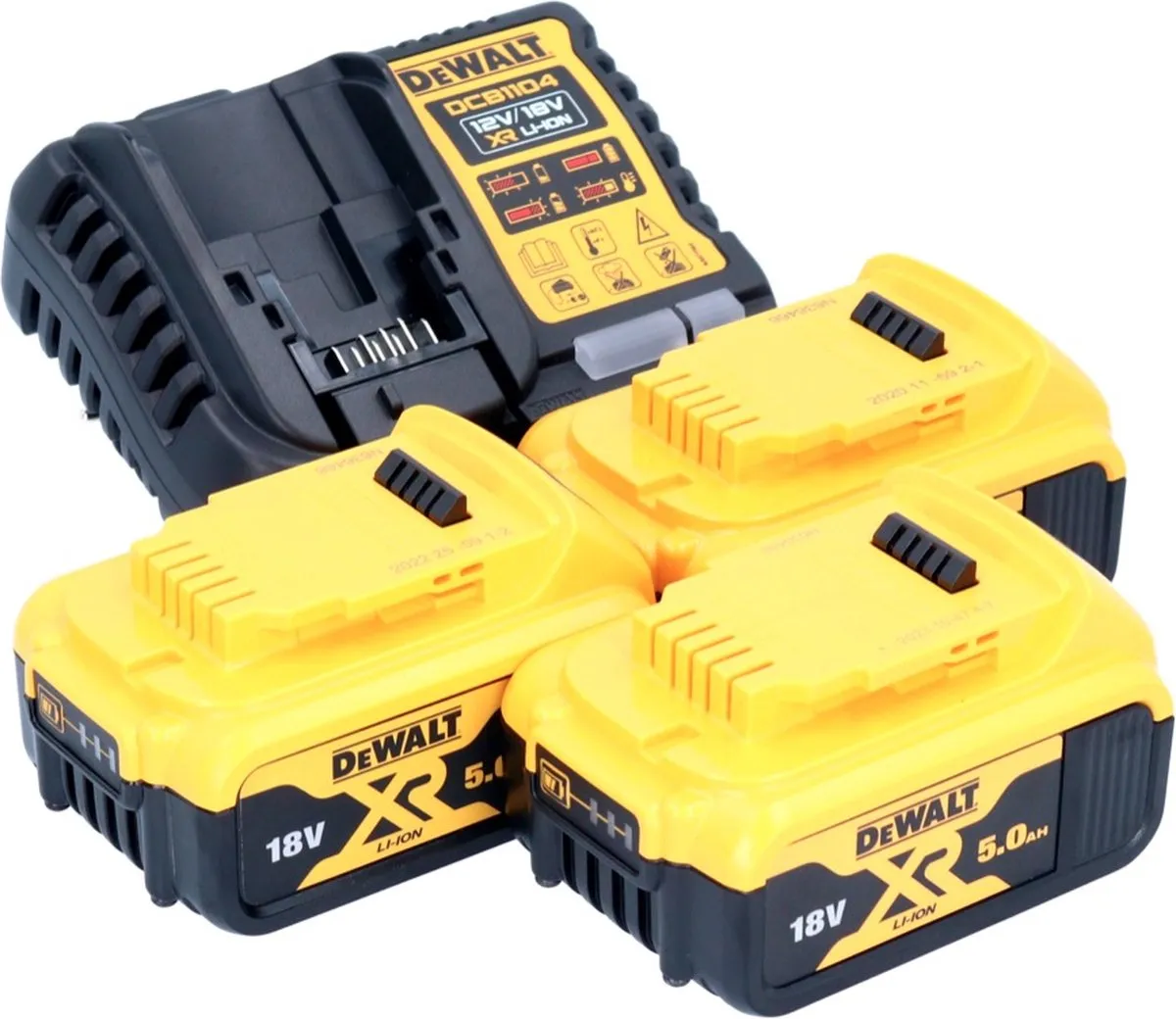 DeWalt DCB1104P3 Starterset - 3x DCB184 5.0Ah 18V + DCB1104 Multilader