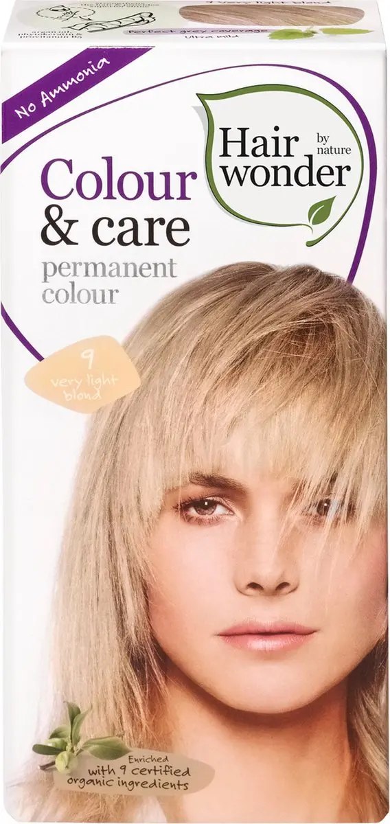 Hairwonder Colour & Care 9 Licht Blond 100ml - Grijs
