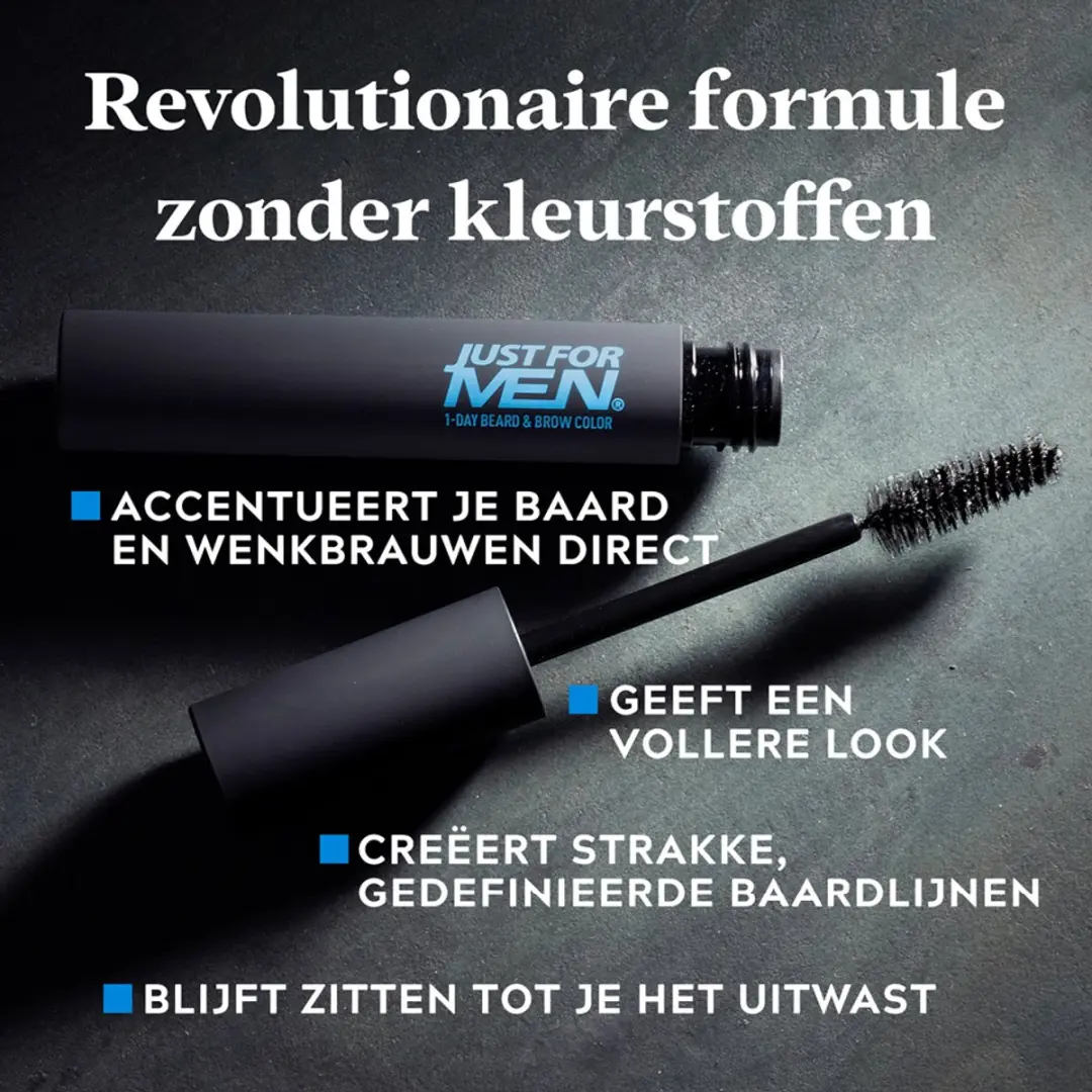 Just For Men 1-Daagse Baard & Wenkbrauw Kleur Zwart