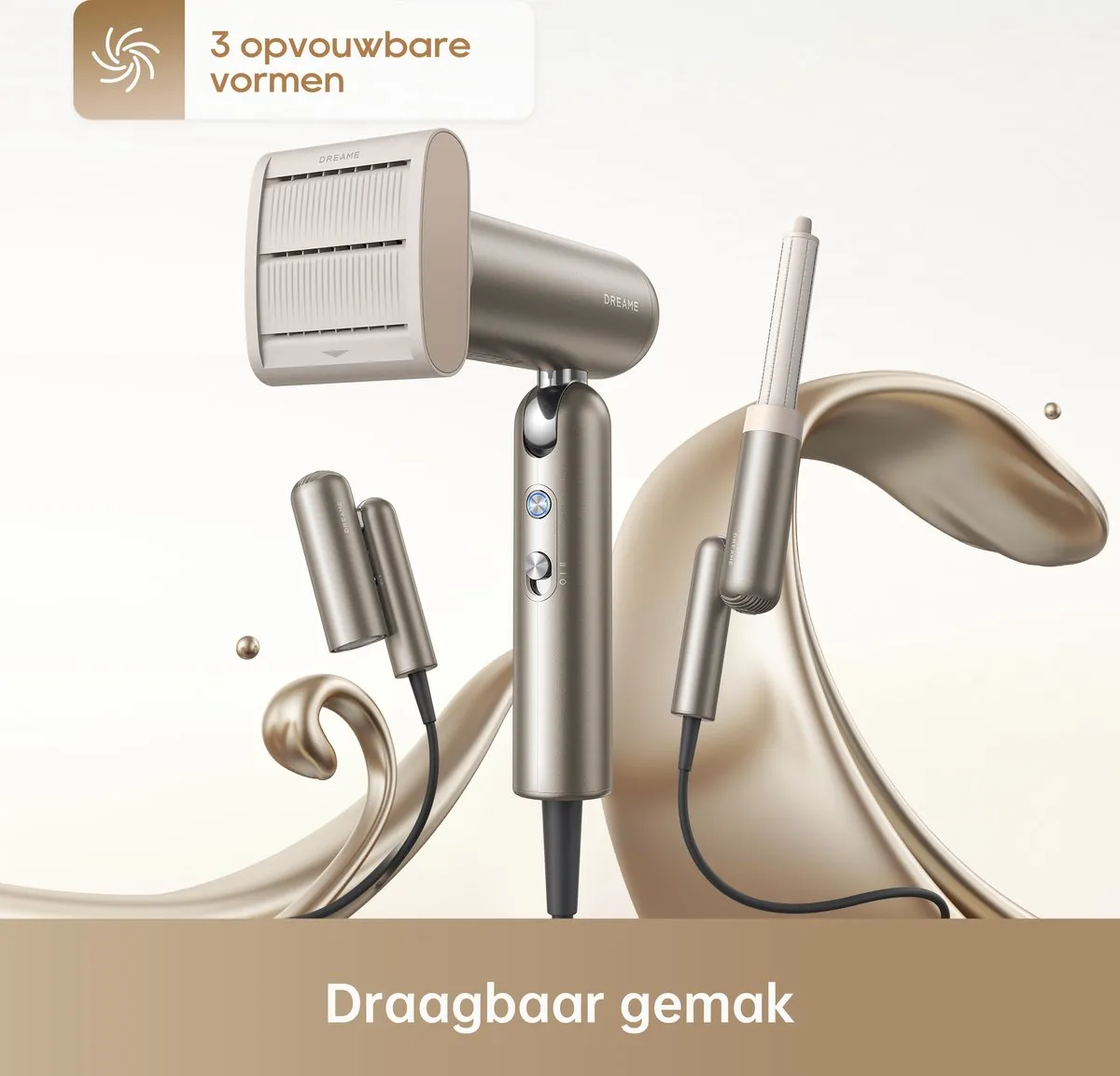 Dreame Hair Pocket Haardroger 1300W - Grijs