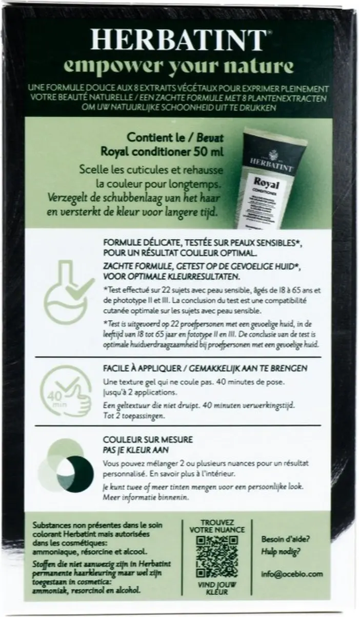 Herbatint Haarverf 1N Zwart 170ml - afbeelding 6 van 6