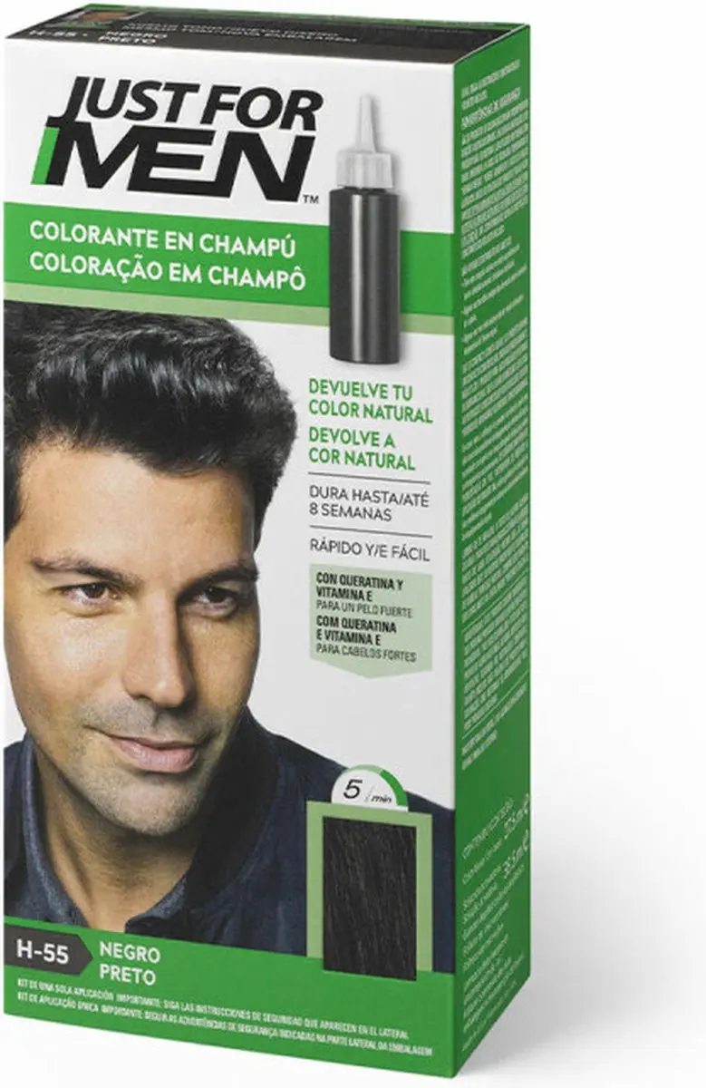 Just For Men Colorante En Shampoo Zwart 30ml