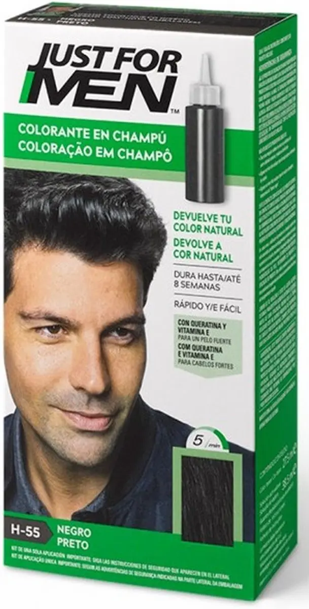 Just For Men Colorante En Shampoo Zwart 30ml