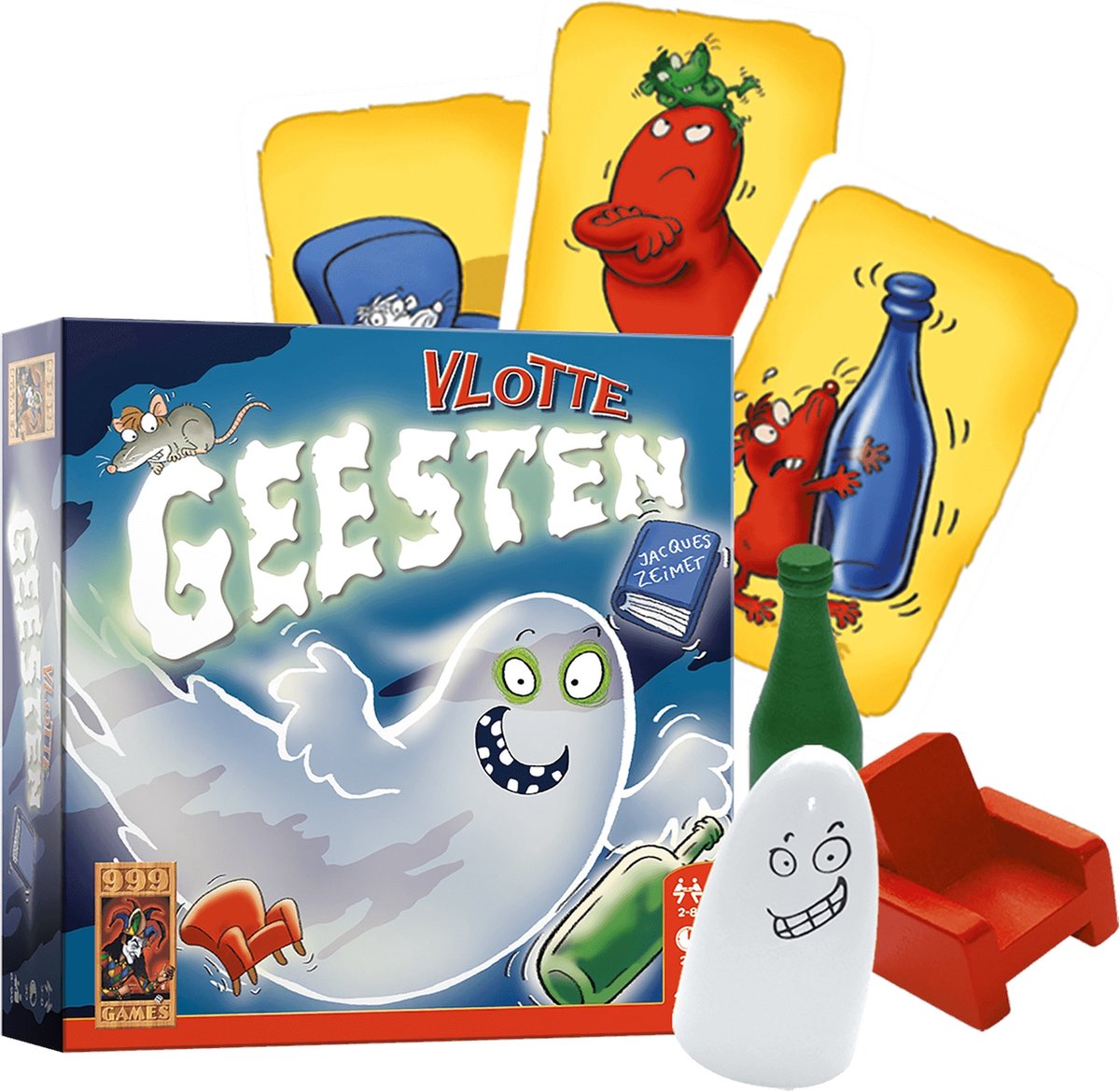 999 Games - Vlotte Geesten - Actiespel - Leuk snel spel voor tussendoor - Familiespel - Gezelschapsspel - Kinderspel - Klein cadeautje