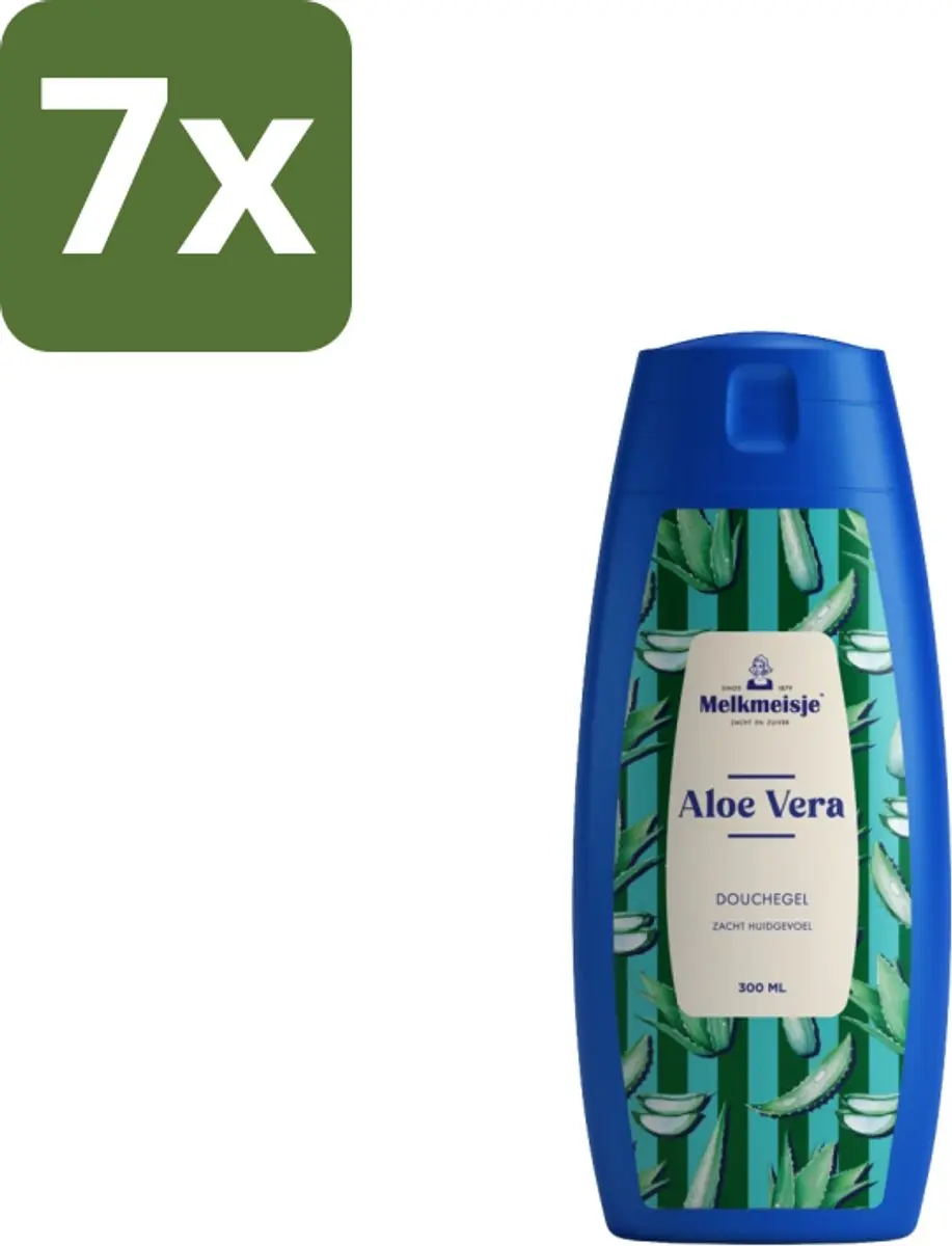 Melkmeisje Douchegel Aloe Vera 300ml - 7 Stuks