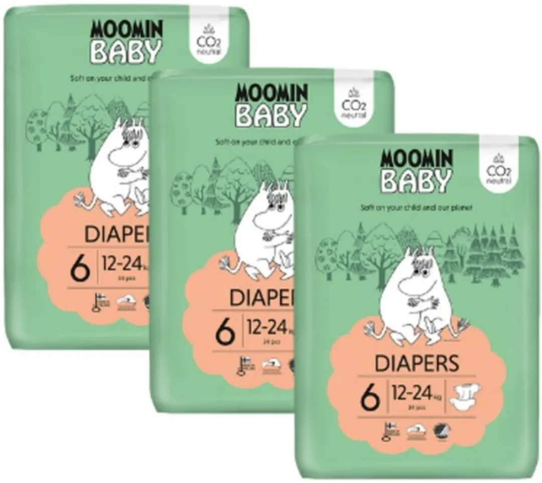 Moomin Baby Eco Wegwerpluiers Maat 6