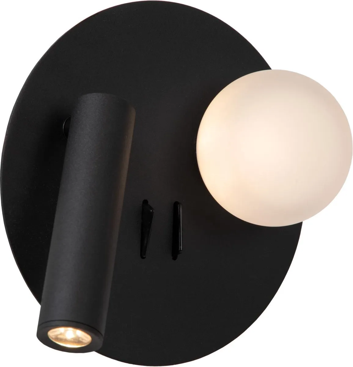 Lucide Matiz Bedlamp/Wandlamp 16,5cm - Zwart