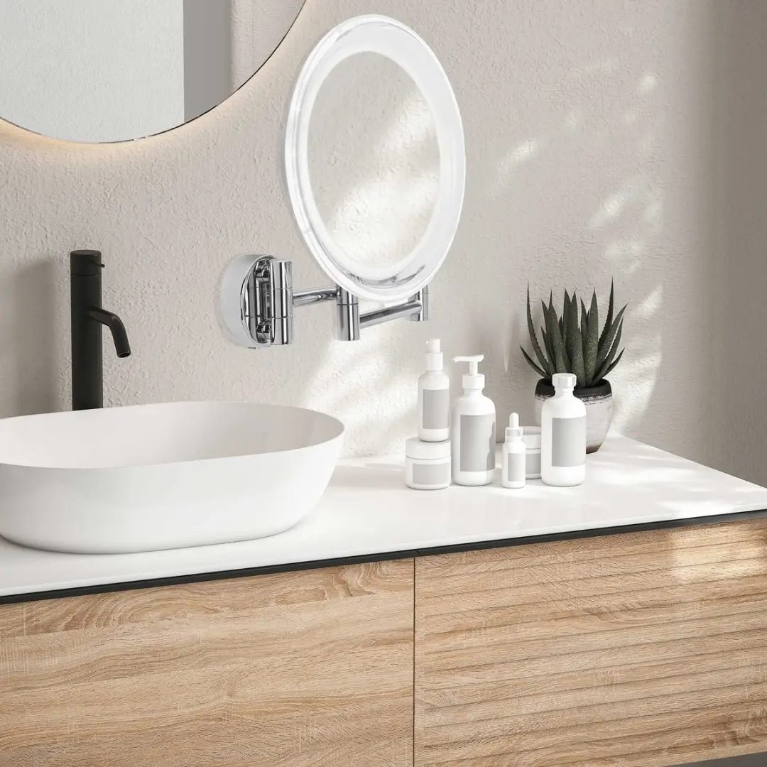 Lanaform Wall Mirror X10 Make-up Wandspiegel - 10x Vergroting - Grijs