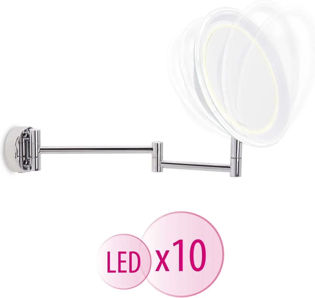 Lanaform Wall Mirror X10 Make-up Wandspiegel - 10x Vergroting - Grijs