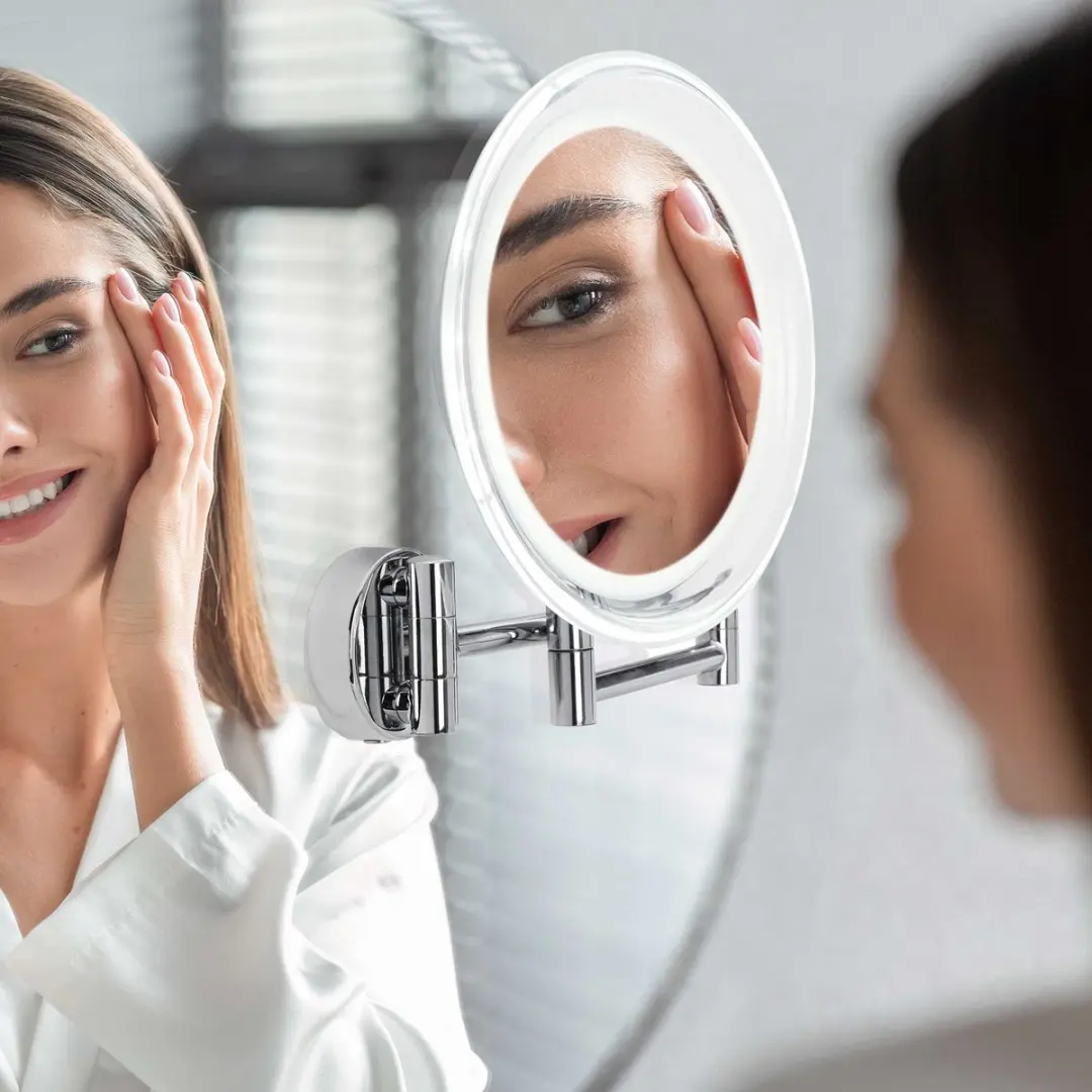 Lanaform Wall Mirror X10 Make-up Wandspiegel - 10x Vergroting - Grijs