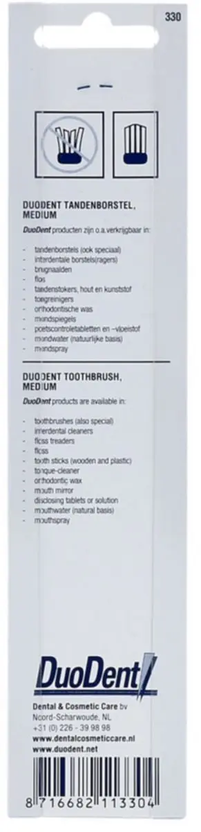 Duodent Medium Tandenborstel - Blauw - afbeelding 6 van 6