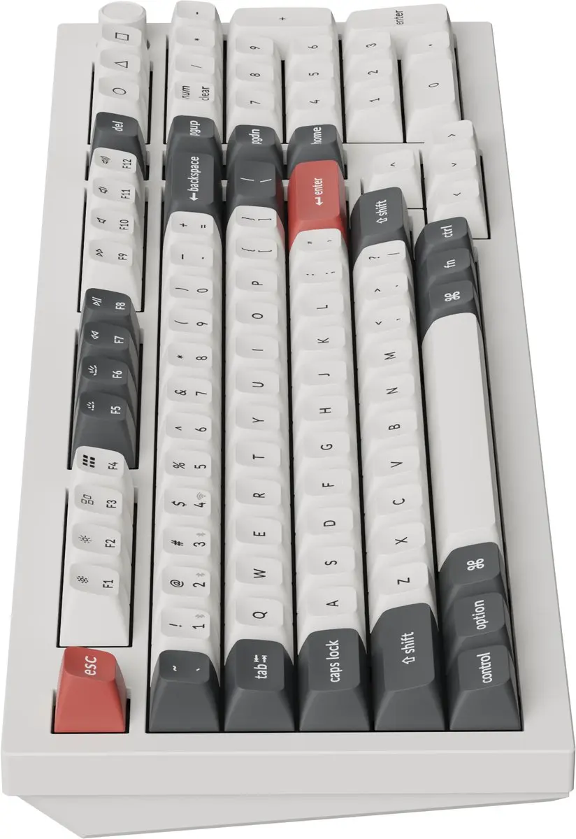 Keychron Q5 Ultra Q5U-P3 Mechanisch Toetsenbord - Bruine Switch - Wit