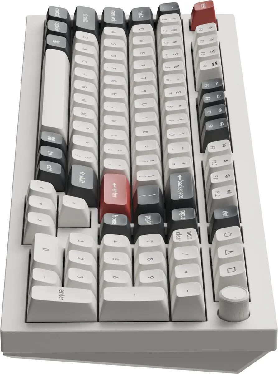 Keychron Q5 Ultra Q5U-P3 Mechanisch Toetsenbord - Bruine Switch - Wit