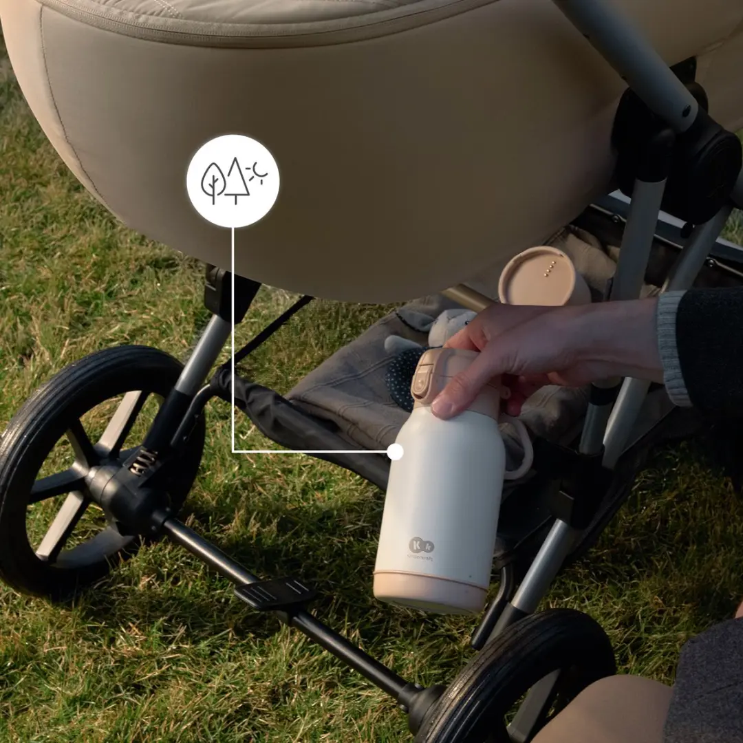 KinderKraft GAJA Melkverwarmer Thermos 350ml - USB-C - Beige