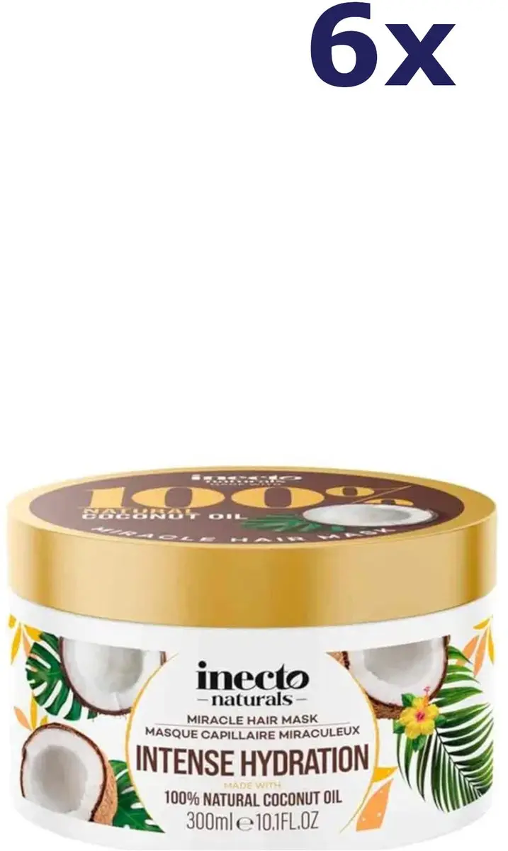 Inecto Naturals Coconut Miracle Hydratatie Haarmasker 6x300ml