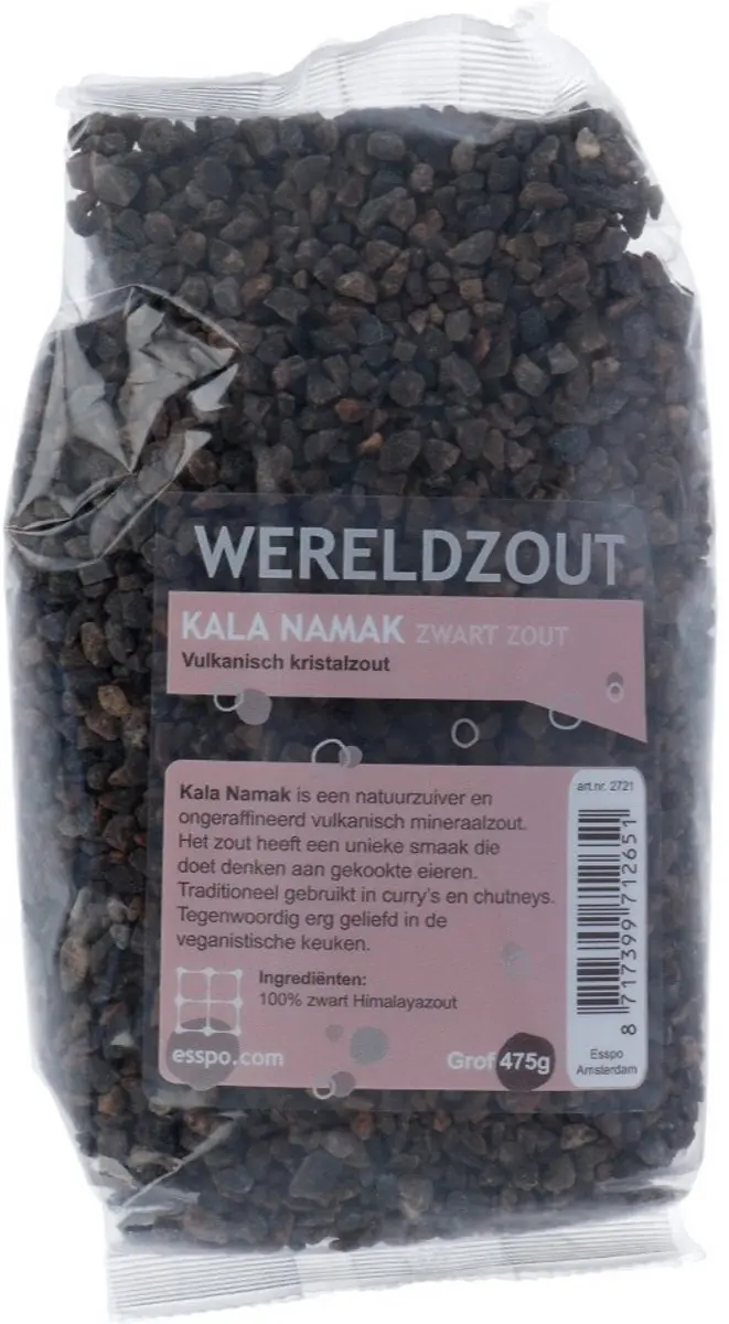 Esspo Kala Namak Himalayazout 475g - Zwart