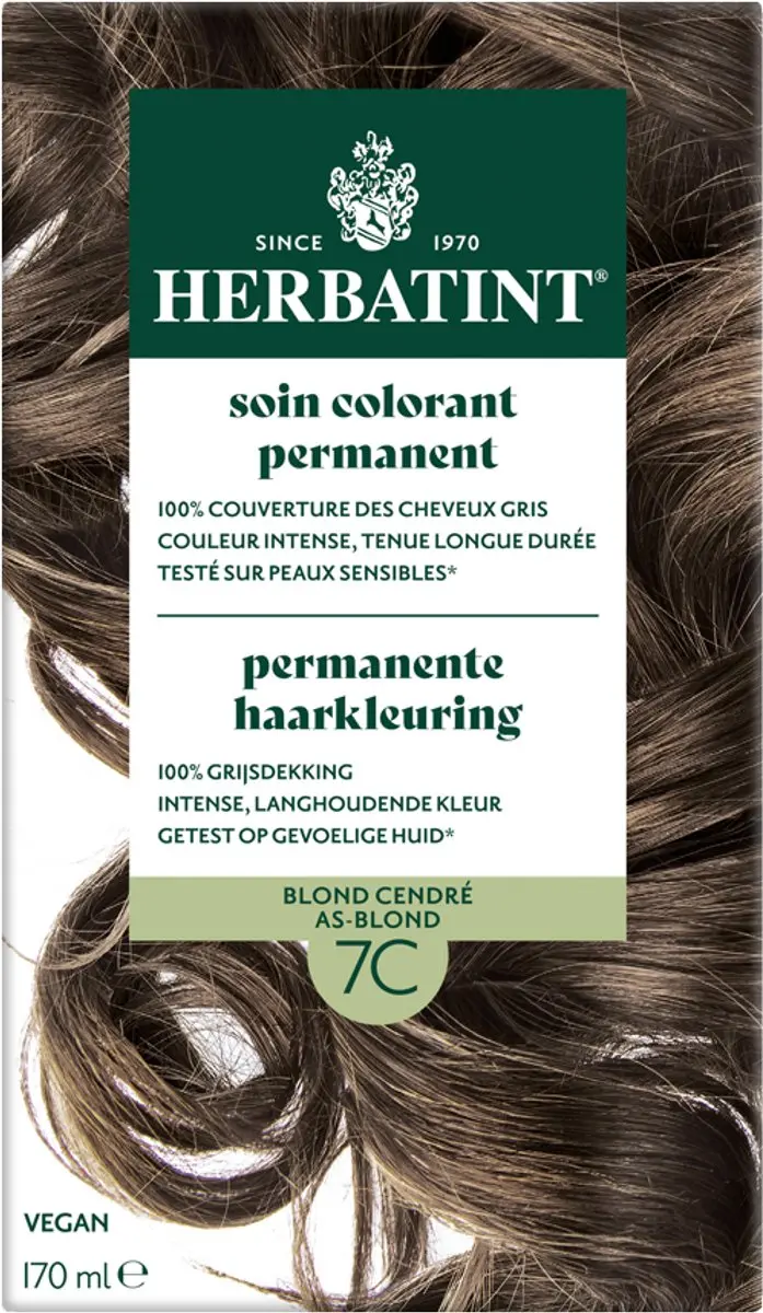 Herbatint Haarverf 7C As Blond 170ml - Grijs