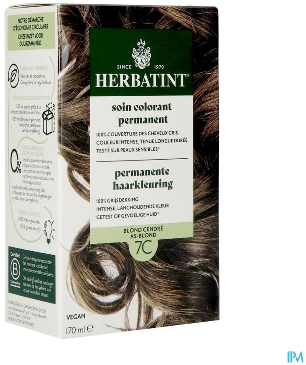 Herbatint Haarverf 7C As Blond 170ml
