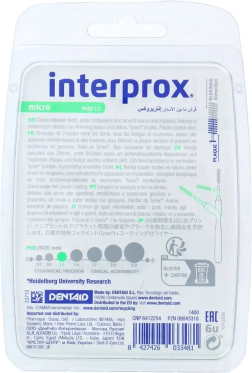 Interprox Micro PHD Groen Ragers - 6 Stuks