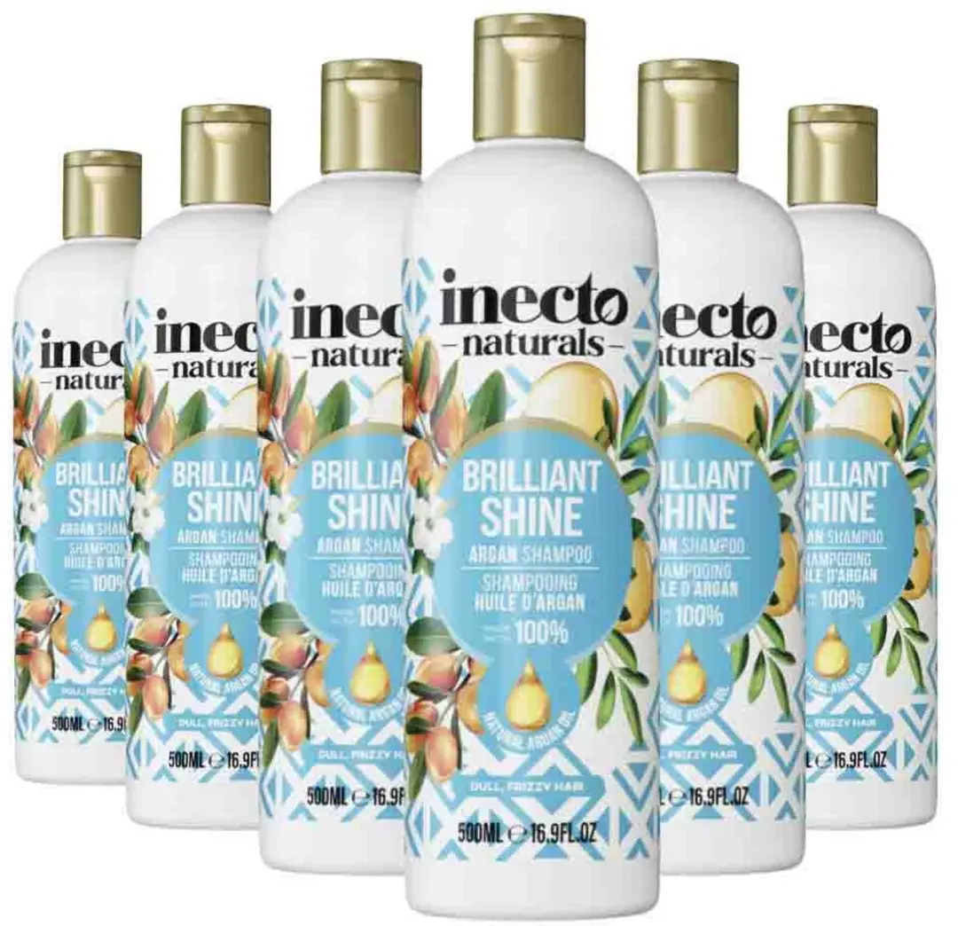 Inecto Naturals Argan Brilliant Shine Shampoo 6x500ml