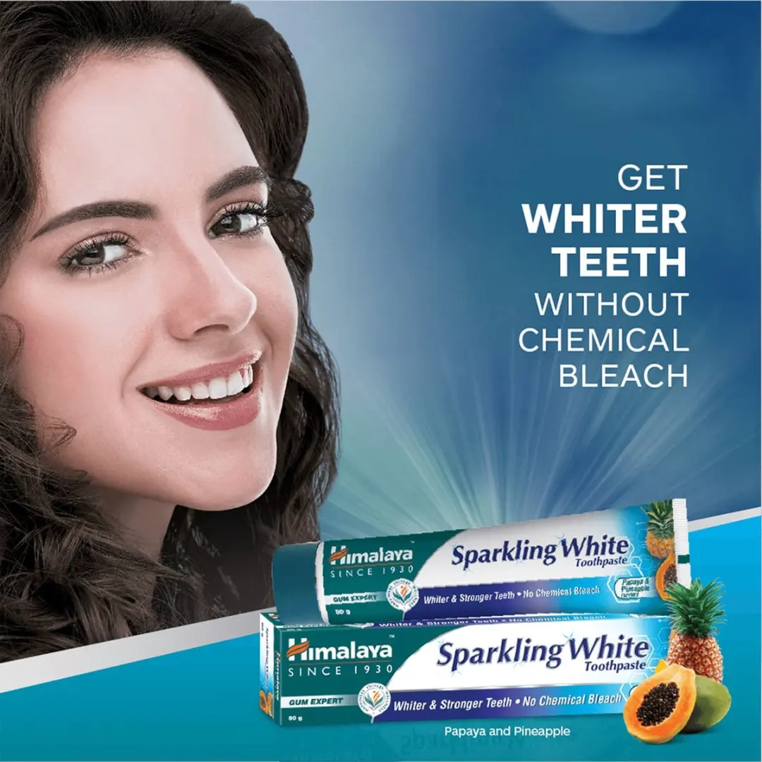 Himalaya Herbals Sparkly White Tandpasta - 6x75g
