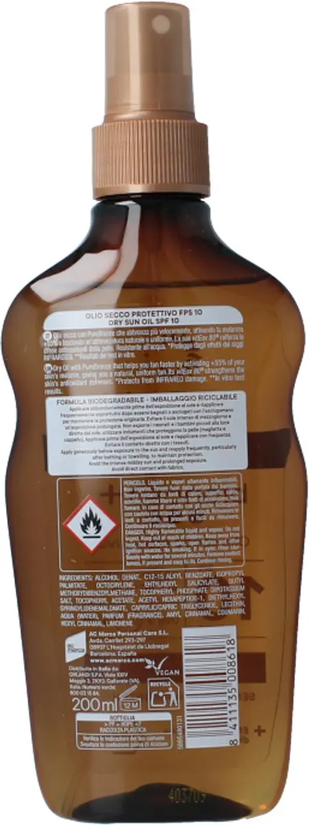 Ecran Broncea Bruma Oil SPF10 200ml