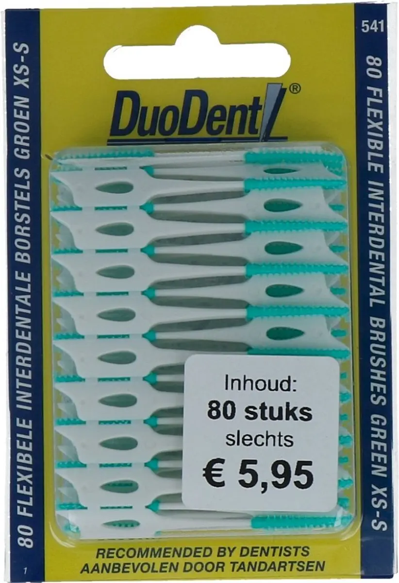 Duodent Flexibele Interdentale Borstels Groen XS-S - 80 Stuks