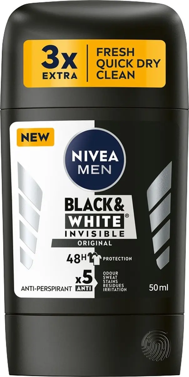 NIVEA Men Black&White Invisible Anti-transpirant Stick 50ml