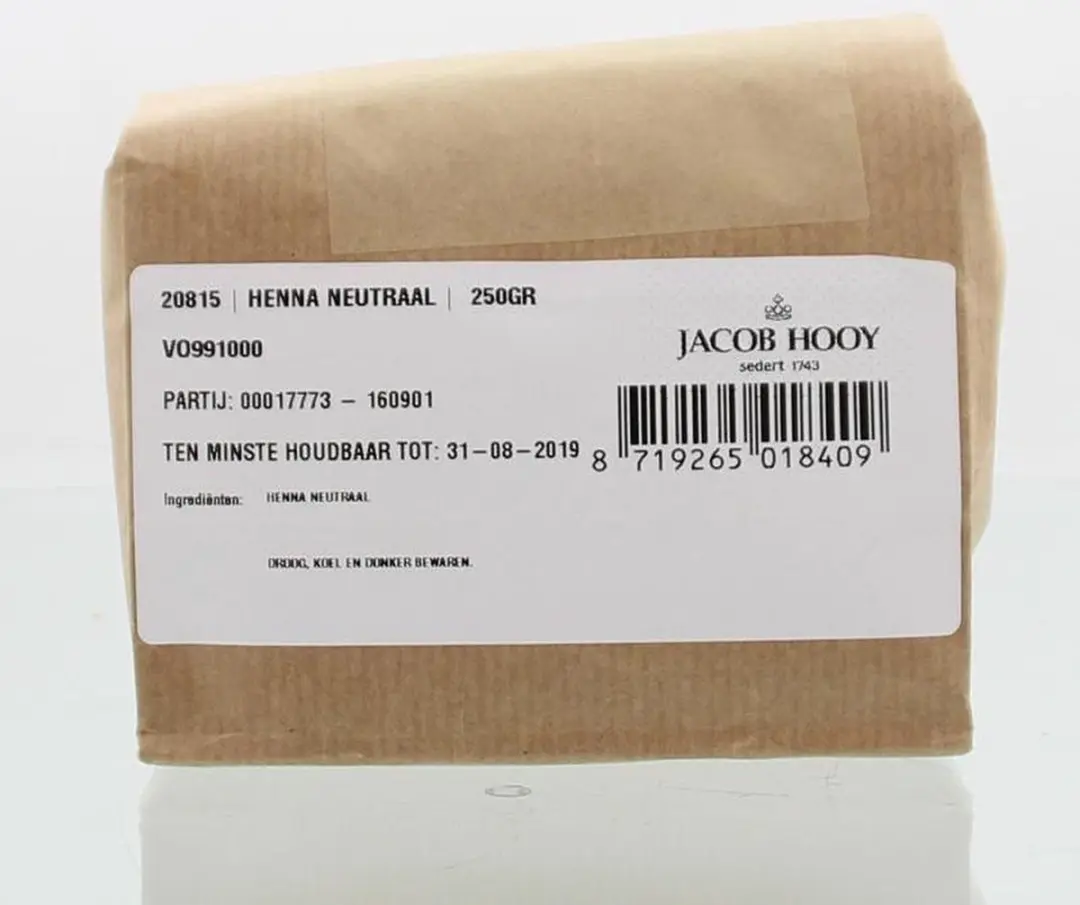 Jacob Hooy Henna Poeder Neutraal 250g
