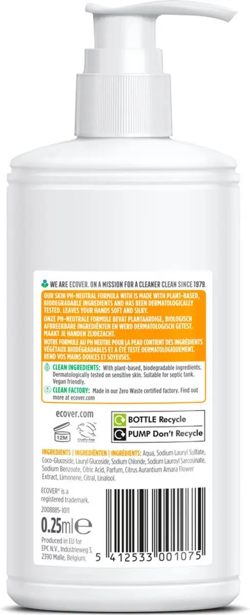 Ecover Handzeep Citrus & Oranjebloesem 250ml
