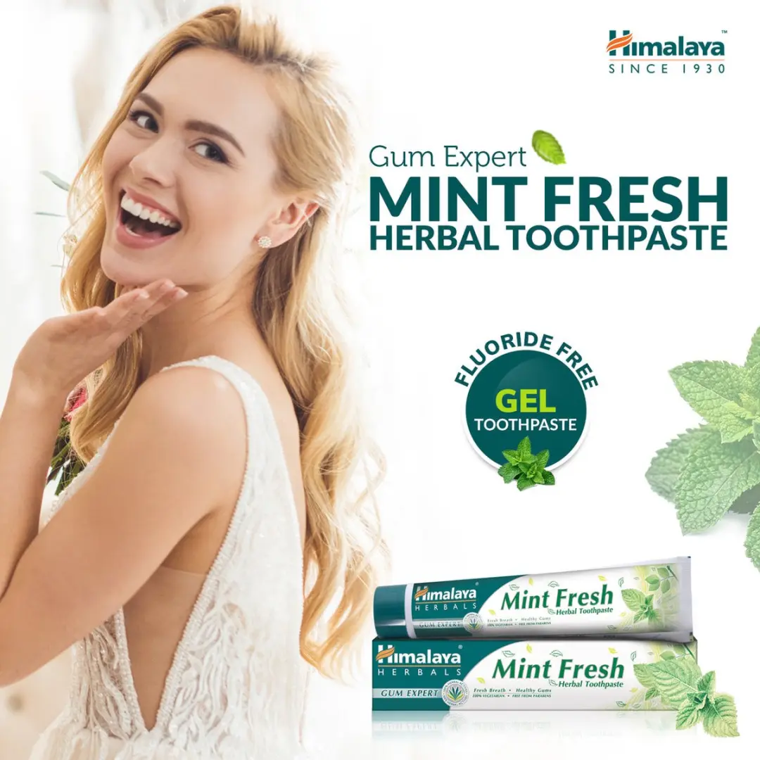 Himalaya Herbals Tandpasta Mint Fresh Fluoridevrij - 225ml (3x75ml)