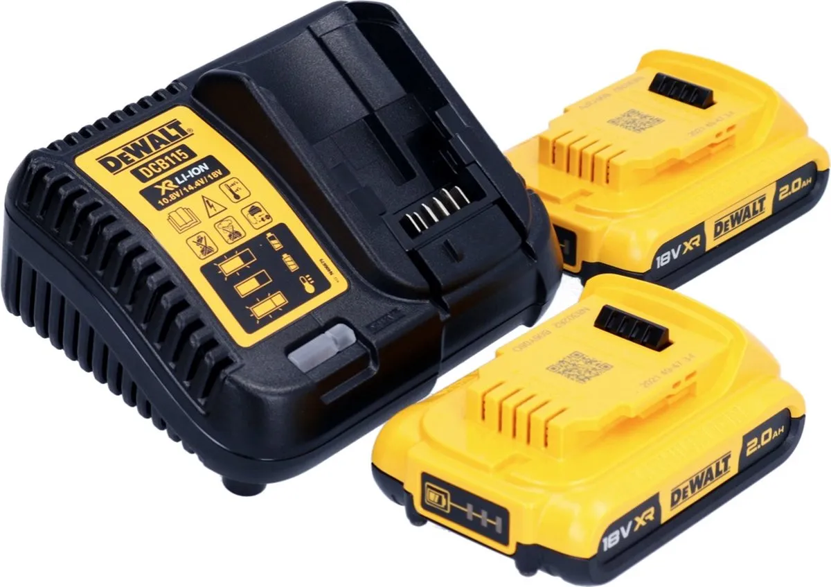 DeWalt DCW210 Accuschuurmachine 18V 125mm - 2x Accu 2.0Ah - afbeelding 3 van 5