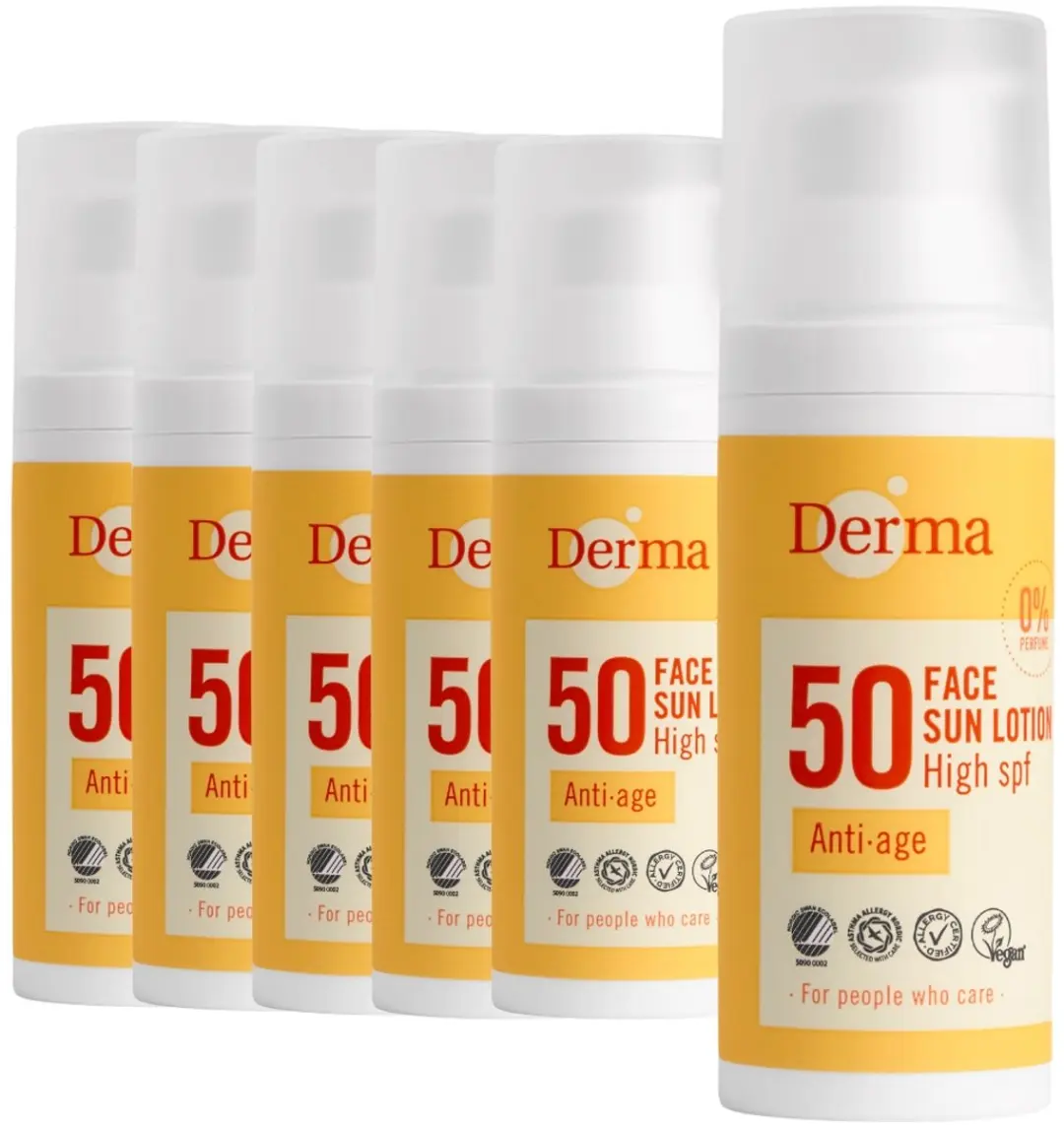 Derma Sun Gezichtszonnecrème SPF50 6x50ml