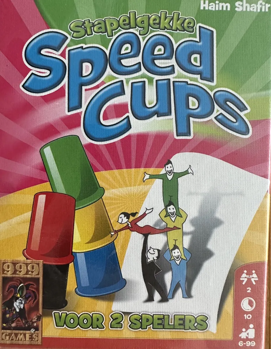 999 Games Stapelgekke Speed Cups Actiespel 2 Spelers