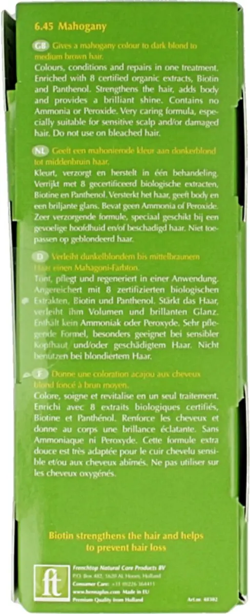 Hennaplus Kleurcrème 6.45 Mahonie - 60ml